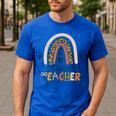 Future Teacher Boho Rainbow Leopard New Grad Student Men's Casual T-Shirt Royal Blue Future Teacher Boho Rainbow Leopard New Grad Student Men's Casual T-Shirt Royal Blue