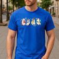 Ghost Book Reading Books Lover Teacher Happy Halloween Men's Casual T-Shirt Royal Blue Ghost Book Reading Books Lover Teacher Happy Halloween Men's Casual T-Shirt Royal Blue
