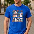Ghost Christmas Reading Book Lover Library Christmas Teacher Men's Casual T-Shirt Royal Blue Ghost Christmas Reading Book Lover Library Christmas Teacher Men's Casual T-Shirt Royal Blue