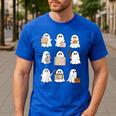 Ghost Speech Therapy Teacher Spooky Season Halloween Men's Casual T-Shirt Royal Blue
