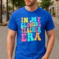 In My Glowing Teacher Era Groovy Colorful Bright Men's Casual T-Shirt Royal Blue