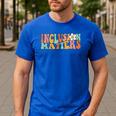 Gnoovy Vintage Inclusion Matters Special Education Teacher Men's Casual T-Shirt Royal Blue Gnoovy Vintage Inclusion Matters Special Education Teacher Men's Casual T-Shirt Royal Blue
