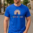 Good Day To Teach Tiny Humans Rainbow Teacher Men's Casual T-Shirt Royal Blue Good Day To Teach Tiny Humans Rainbow Teacher Men's Casual T-Shirt Royal Blue