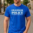 Grammar Police T Shirt English Teacher Men's Casual T-Shirt Royal Blue
