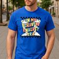 Groovy ABA RBT Therapist In My Behavior Analyst Era Teacher Men's Casual T-Shirt Royal Blue