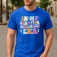 Groovy In My Behavior Specialist Era Behavior Teachers Men's Casual T-Shirt Royal Blue Groovy In My Behavior Specialist Era Behavior Teachers Men's Casual T-Shirt Royal Blue