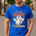 Groovy Faboolous Spooky Music Teacher Halloween Men Women Men's Casual T-Shirt Royal Blue Groovy Faboolous Spooky Music Teacher Halloween Men Women Men's Casual T-Shirt Royal Blue