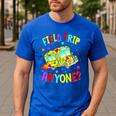 Groovy Field Trip Anyone Happy Field Day For Teachers Kids Men's Casual T-Shirt Royal Blue Groovy Field Trip Anyone Happy Field Day For Teachers Kids Men's Casual T-Shirt Royal Blue