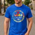 Groovy Lead Teacher Appreciation Back To School Men's Casual T-Shirt Royal Blue Groovy Lead Teacher Appreciation Back To School Men's Casual T-Shirt Royal Blue