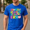 Groovy In My Middle School Era Back To School Teacher Men's Casual T-Shirt Royal Blue