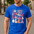 Groovy In My Spooky Teacher Era Halloween Party Boo Men's Casual T-Shirt Royal Blue