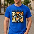 Growth Not Perfection Abstract Florals SPED Teacher Men's Casual T-Shirt Royal Blue Growth Not Perfection Abstract Florals SPED Teacher Men's Casual T-Shirt Royal Blue