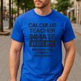 Halloween Calculus Teacher Prisoner Costume Men's Casual T-Shirt Royal Blue