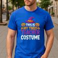 Halloween Costumes For Teachers Tired Teacher Costume Tee Men's Casual T-Shirt Royal Blue Halloween Costumes For Teachers Tired Teacher Costume Tee Men's Casual T-Shirt Royal Blue