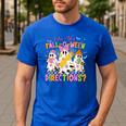 Halloween Floral Ghost Teacher Are You Falloween Directions Men's Casual T-Shirt Royal Blue Halloween Floral Ghost Teacher Are You Falloween Directions Men's Casual T-Shirt Royal Blue