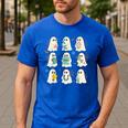 Halloween Science Teacher Student Ghost Laboratory Men Women Men's Casual T-Shirt Royal Blue Halloween Science Teacher Student Ghost Laboratory Men Women Men's Casual T-Shirt Royal Blue