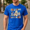 Halloween SLP Sped Teacher Groovy Inclusion Isn't Scary Men's Casual T-Shirt Royal Blue