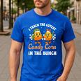 Halloween Teacher Cutest Candy Corn Groovy Spooky Teachers Men's Casual T-Shirt Royal Blue Halloween Teacher Cutest Candy Corn Groovy Spooky Teachers Men's Casual T-Shirt Royal Blue