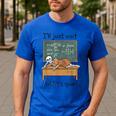 Halloween Teacher I'Ll Just Wait Until It's Quiet Men's Casual T-Shirt Royal Blue Halloween Teacher I'Ll Just Wait Until It's Quiet Men's Casual T-Shirt Royal Blue