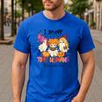 Halloween Teacher Smell a Tiny Human Ghost Spooky Season Men's Casual T-Shirt Royal Blue Halloween Teacher Smell a Tiny Human Ghost Spooky Season Men's Casual T-Shirt Royal Blue