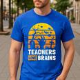 Halloween Teachers Science Math Teachers Love Brains Men's Casual T-Shirt Royal Blue Halloween Teachers Science Math Teachers Love Brains Men's Casual T-Shirt Royal Blue