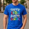 Happy 100th Day Of School 100 Days Of School Teacher Student Men's Casual T-Shirt Royal Blue