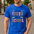 Happy 100th Day Of School Leopard Print Teacher Student Kids Men's Casual T-Shirt Royal Blue Happy 100th Day Of School Leopard Print Teacher Student Kids Men's Casual T-Shirt Royal Blue