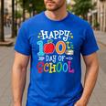 Happy 100th Day Of School Teachers 100 Days Of School Kids Men's Casual T-Shirt Royal Blue Happy 100th Day Of School Teachers 100 Days Of School Kids Men's Casual T-Shirt Royal Blue