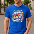 Happy 67 Days Of School Meme 100 Day Of School Teacher 6 7 Men's Casual T-Shirt Royal Blue Happy 67 Days Of School Meme 100 Day Of School Teacher 6 7 Men's Casual T-Shirt Royal Blue