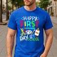 Happy First Day Of School Teacher Back To School Student Men's Casual T-Shirt Royal Blue Happy First Day Of School Teacher Back To School Student Men's Casual T-Shirt Royal Blue