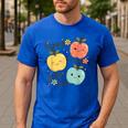 Happy To See Your Face Teacher Apple Men's Casual T-Shirt Royal Blue Happy To See Your Face Teacher Apple Men's Casual T-Shirt Royal Blue
