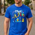 We Heart Love Our School Custodian For Teacher & Kids Men's Casual T-Shirt Royal Blue
