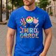 Hello 3rd Grade Boy Girl Teacher Back To School 3rd Grade Men's Casual T-Shirt Royal Blue Hello 3rd Grade Boy Girl Teacher Back To School 3rd Grade Men's Casual T-Shirt Royal Blue