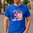 Hello 3rd Third Grade Back To School Pink Leopard Teacher Men's Casual T-Shirt Royal Blue Hello 3rd Third Grade Back To School Pink Leopard Teacher Men's Casual T-Shirt Royal Blue