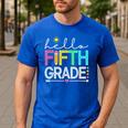 Hello Fifth Grade Teacher Student 5th Grade Back To School Men's Casual T-Shirt Royal Blue Hello Fifth Grade Teacher Student 5th Grade Back To School Men's Casual T-Shirt Royal Blue