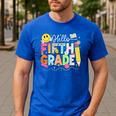 Hello Fifth Grade Team 5th Grade Back To School Teacher Kids Men's Casual T-Shirt Royal Blue Hello Fifth Grade Team 5th Grade Back To School Teacher Kids Men's Casual T-Shirt Royal Blue