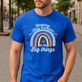 Helping Tiny Humans To Do Big Things Teacher Women Men's Casual T-Shirt Royal Blue Helping Tiny Humans To Do Big Things Teacher Women Men's Casual T-Shirt Royal Blue