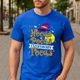 Hocus Pocus Everybody Focus Halloween Teacher Men Women Kids Men's Casual T-Shirt Royal Blue
