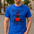 Hocus Pocus Everybody Focus Halloween Teacher For Men Women Men's Casual T-Shirt Royal Blue