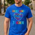 Homebound Teacher Appreciation Week Back To School Heart Men's Casual T-Shirt Royal Blue Homebound Teacher Appreciation Week Back To School Heart Men's Casual T-Shirt Royal Blue