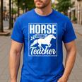 Horse Riding Teacher Rider Lover Equestrian Men Women Kids Men's Casual T-Shirt Royal Blue
