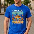 Humor I Teach The Cutest Turkeys Thanksgiving Teacher Men's Casual T-Shirt Royal Blue Humor I Teach The Cutest Turkeys Thanksgiving Teacher Men's Casual T-Shirt Royal Blue