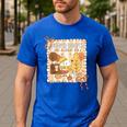 Humpty Dumpty Had A Great Fall Teacher Thanksgiving Autumn Men's Casual T-Shirt Royal Blue