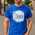 Ice Halloween Pun Costume Easy Lazy Team Group Teacher Men's Casual T-Shirt Royal Blue Ice Halloween Pun Costume Easy Lazy Team Group Teacher Men's Casual T-Shirt Royal Blue