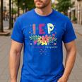 IEP I Encourage Progress Teacher Special Education Men Women Men's Casual T-Shirt Royal Blue IEP I Encourage Progress Teacher Special Education Men Women Men's Casual T-Shirt Royal Blue