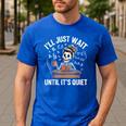 I’Ll Just Wait Until It’s Quiet Skeleton Teacher Men's Casual T-Shirt Royal Blue
