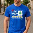 I'm Working For Christmas Break 5 Stars Christmas Teacher Men's Casual T-Shirt Royal Blue