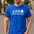 Inclusion Isn't Scary Halloween SLP Sped Teacher Unity Day Men's Casual T-Shirt Royal Blue