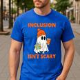 Inclusion Isn't Scary Shirt Halloween SLP Sped Teacher Men's Casual T-Shirt Royal Blue Inclusion Isn't Scary Shirt Halloween SLP Sped Teacher Men's Casual T-Shirt Royal Blue