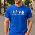 Inclusion Isn't Scary Slp Halloween Sped Teacher Ghost Mummy Men's Casual T-Shirt Royal Blue